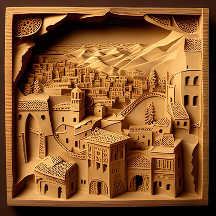 3D модель Єрусалим Східна Палестина (STL)